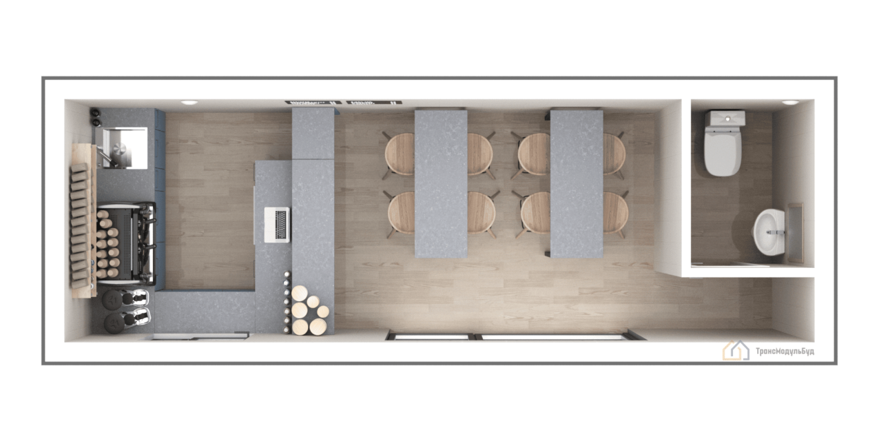 Modular Coffee Shop BM 7.4 - 1/2