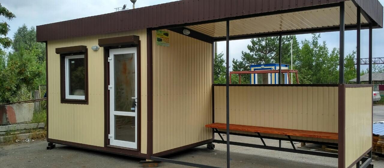 Автобусная остановка с торговым павильоном 7х2,4х2,6 - 2