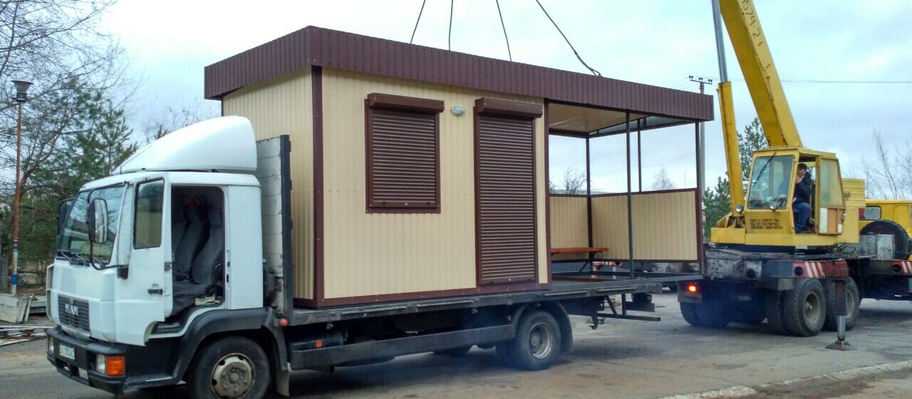 Автобусная остановка с торговым павильоном 7х2,4х2,6 - 6