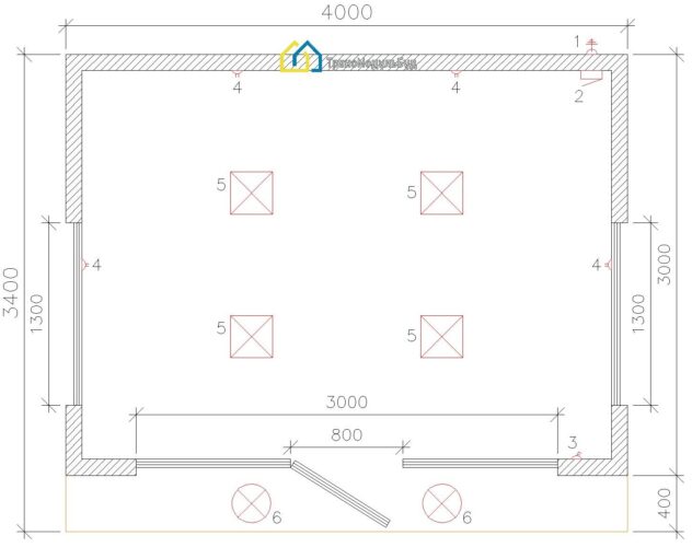 Modular Pavilion BM 6.4 - 1/4