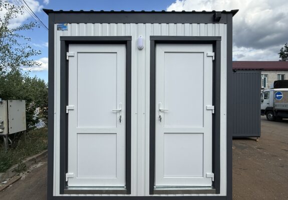 Модульный туалет на две отдельные кабинки 2,5х2,0х2,6 (г. Коростень)